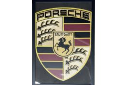 Large Framed 'Porsche' Shield