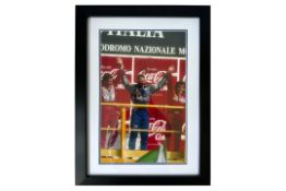Nigel Mansell CBA and Alain Prost-Signed Winners Podium Photograph