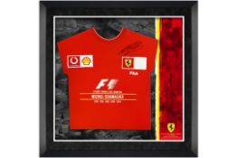 A Large Michael Schumacher-Signed and Framed Shirt Display