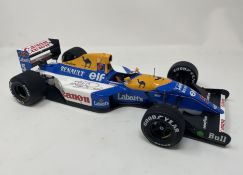 Hand-Built 1:12th Scale Championship-Winning Williams-Honda FW14B Model Signed By Nigel Mansell CBE