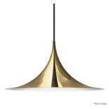 1 x GUBI 'Semi' Designer 60cm Metal Pendant Light Fitting in Polished Brass - Original Price £540.00