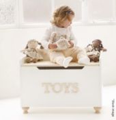 1 x LE TOY VAN Handcrafted Wooden Children's Toy Box In White - Original Price £59.95 - Sealed Stock