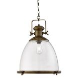 1 x Searchlight Industrial Light Pendant With Antique Brass Finish - Type: 7759 - New Boxed