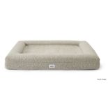 1 x TEDDY LONDON Large Luxury Bouclé Dog Bed In Grey - Origal Price £199.00 - Sealed Boxed Stock -