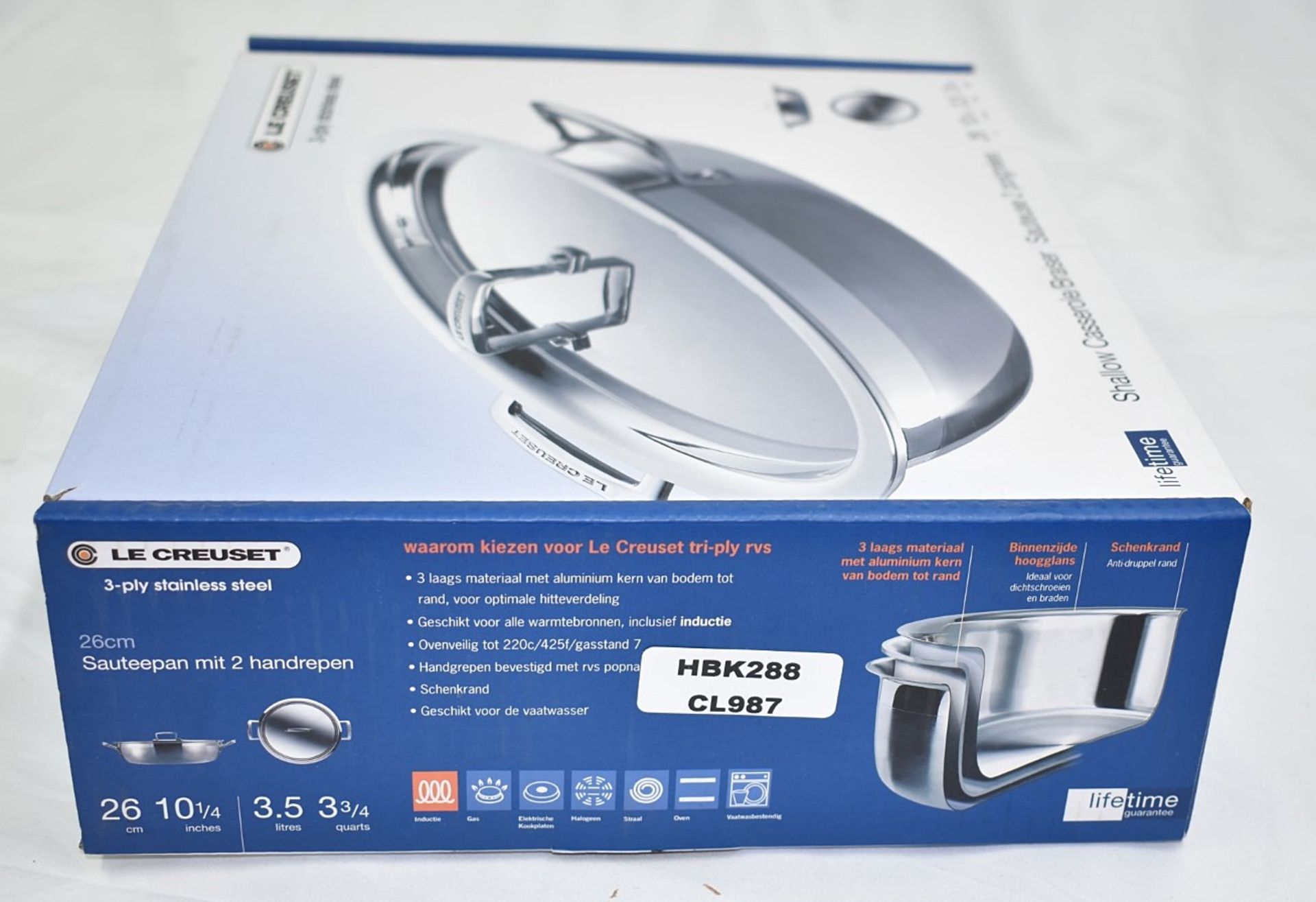 1 x LE CREUSET 3-Ply Stainless Steel Shallow Casserole Dish (26cm) - Original Price £135.00 - Image 2 of 9