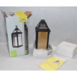 1 x Lutec Outdoor LED Wall Light in the Style of a Lantern and Candle - Aluminium and Glass