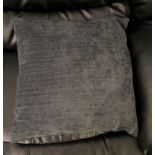 1 x Velvet Chenille Grey Cushion With Cotton Inner And Zip - Dimensions: 40x40cm - Ref: GRG018 / WH2