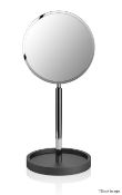 1 x DECOR WALTHER Freestanding Cosmetic Mirror with Stone Tray Base - Ex-Display - Ref: HBK194 /