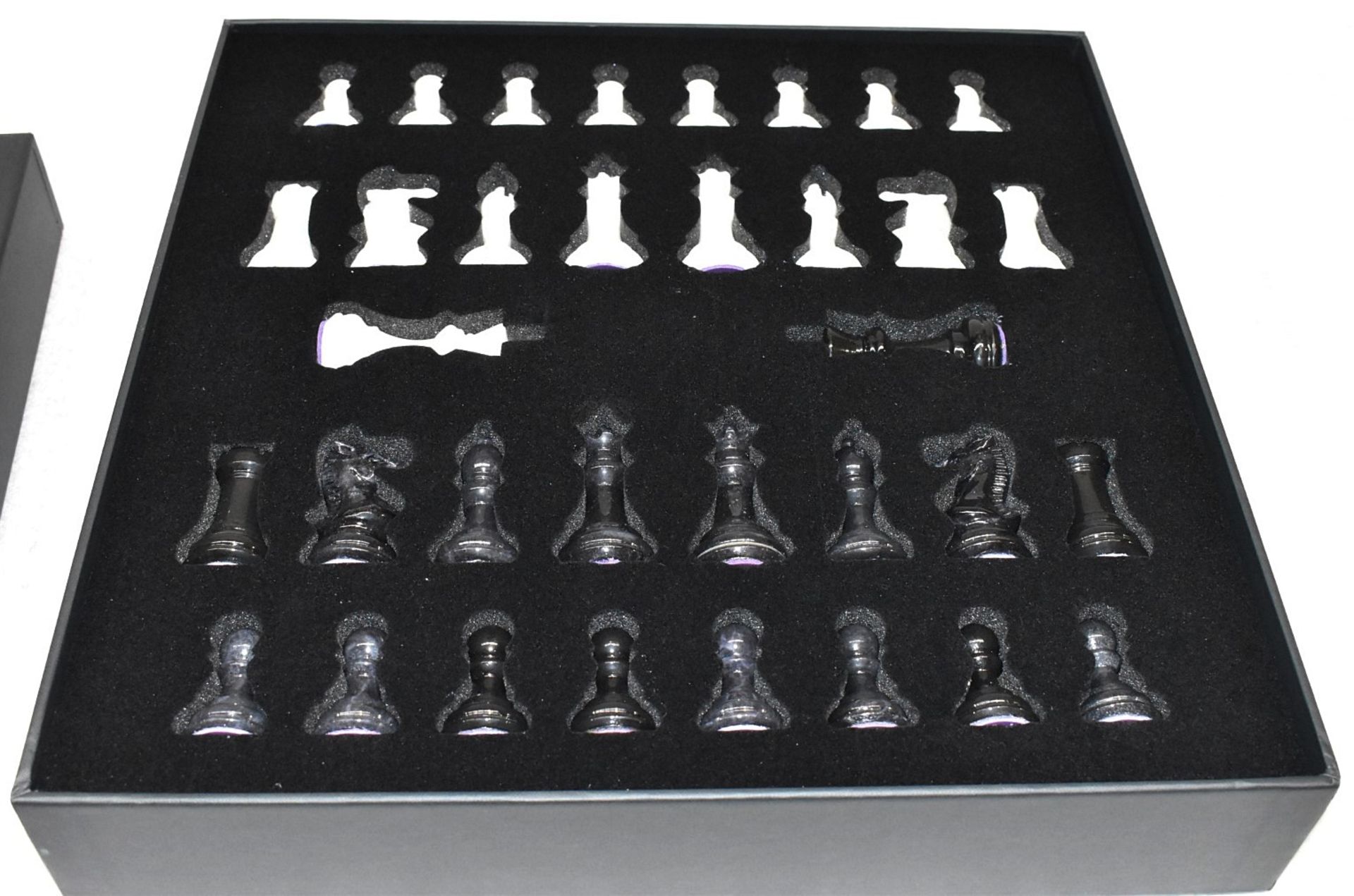 1 x PURLING Luxury Alabaster Stone Chess Set - Original Price £950.00 - Made In Italy *See Condition - Image 5 of 17