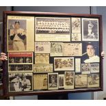 1 x Large Framed Montage Featuring American Sportsmen - From a Popular American Diner