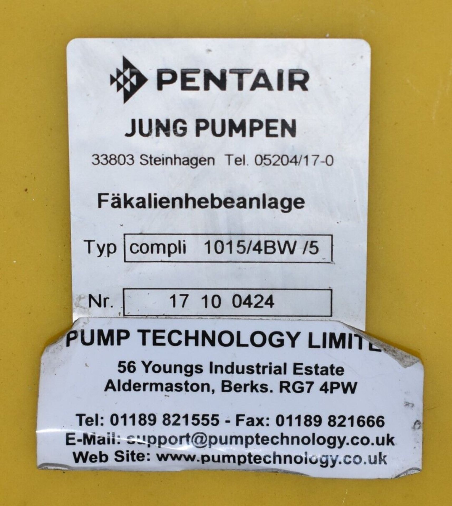 1 x Pentair Jung Pumpen Lifting Station Pump Drain Sewage Saniflo - Type: Compli 1015/4BW /5 - - Image 10 of 18