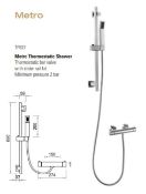 1 x Stonearth 'Metro' Stainless Thermostatic Shower Kit - New & Boxed - RRP £495