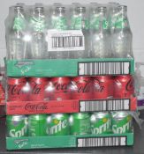 3 x Cases of Soft Drinks - Includes 24 x Coke Zero, 24 x Sprite and 24 x Sprite Zero
