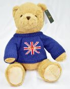 1 x HARRODS OF LONDON Union Jack 20cm Teddy Bear Plush Toy - Original Price £25.00