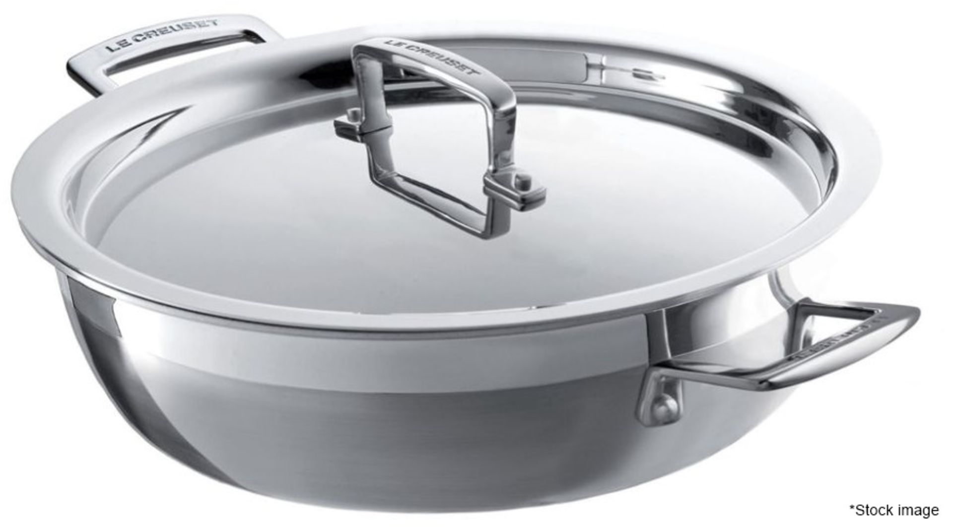 1 x LE CREUSET 3-Ply Stainless Steel Shallow Casserole Dish (26cm) - Original Price £135.00