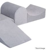 3 x MEOWBABY Fabric Covered Foam Soft Play Elements in Grey with Ball Pit Balls - Unused Boxed Stock