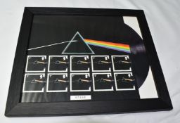 1 x Pink Floyd Royal Mail Fan Sheet Including 10 Limited 1st Class Stamps - Mounted and Framed -