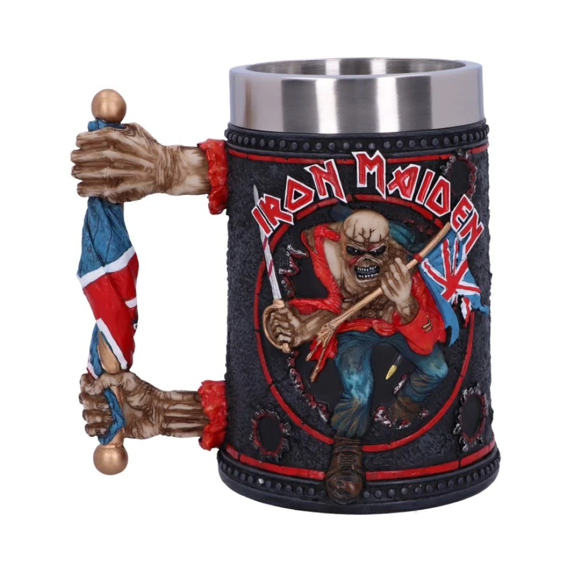 1 x Iron Maiden Officially Licensed Tankard Featuring Eddie the Trooper and Union Jack - RRP £60 - Image 9 of 11