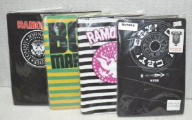 4 x Assorted Baby Body Suits - Features Johnny Cash, Bob Marley and the Ramones - Size: 12 to 18