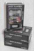 3 x Jimi Hendrix 2oz Shot Glass Silhouette Sets in Metal Collectors Case - RRP £45
