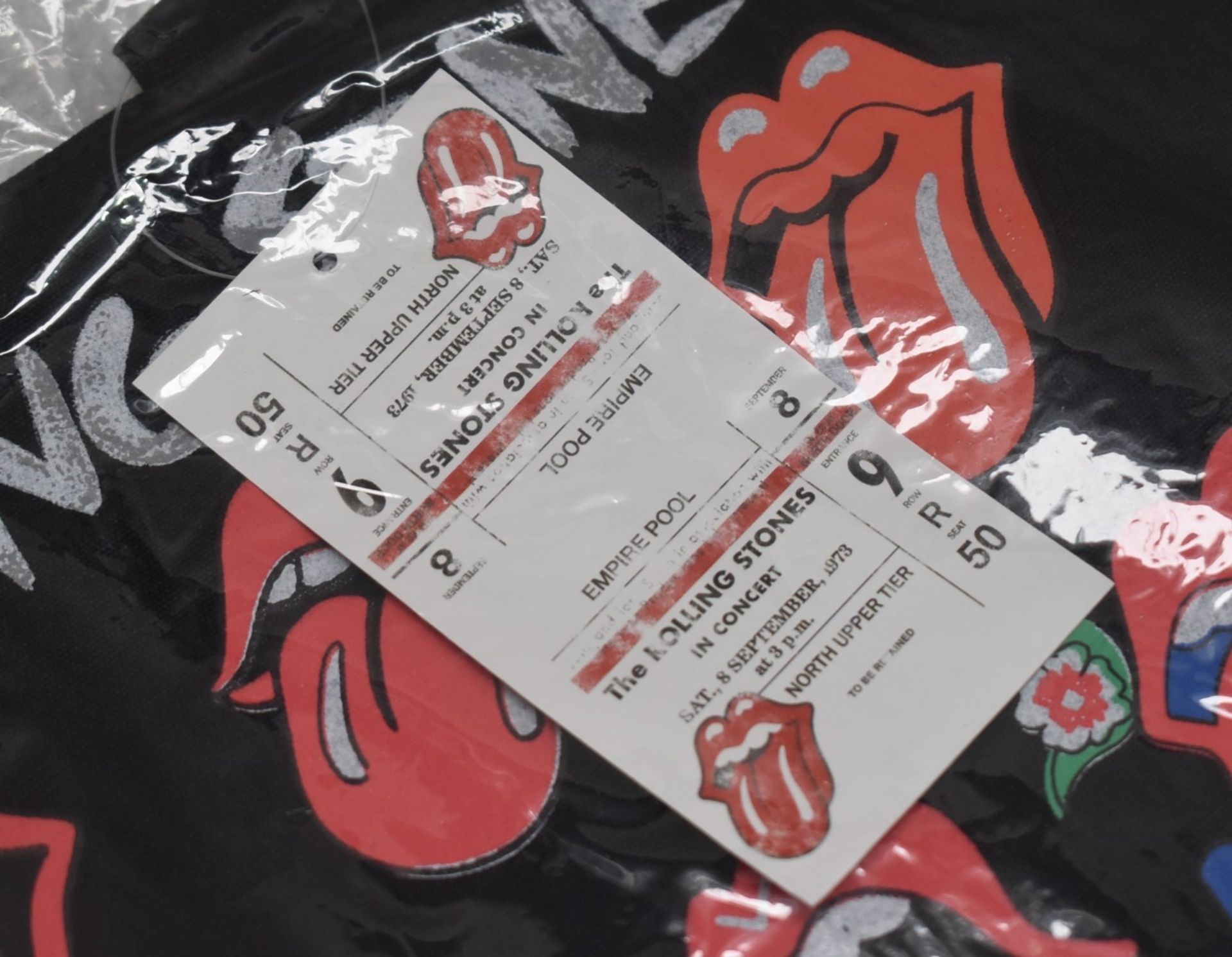 6 x Tote Shopper Bags Featuring The Rolling Stones, Kiss and Pink Floyd - Size: 40 x 40 cms - Image 8 of 12