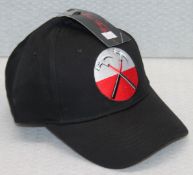 1 x Pink Floyd Baseball Cap Featuring the Iconic Crossed Hammers Band Logo - Colour: Black - One