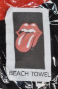 1 x Rolling Stones Large Beach Towel - Features the Iconic Tongue and Lips Logo on the Back -