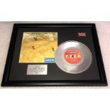 1 x Framed OASIS Silver 7 Inch Vinyl Record - ALL AROUND THE WORLD