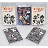 5 x Assorted Guitar Pick Multipacks By Perri's - Pink Floyd, Marquee Club, Kiss, Iron Maiden - 6