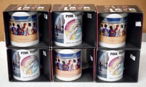 6 x Rock n Roll Themed Band Drinking Mugs - PINK FLOYD - Includes 2 Designs - Officially Licensed