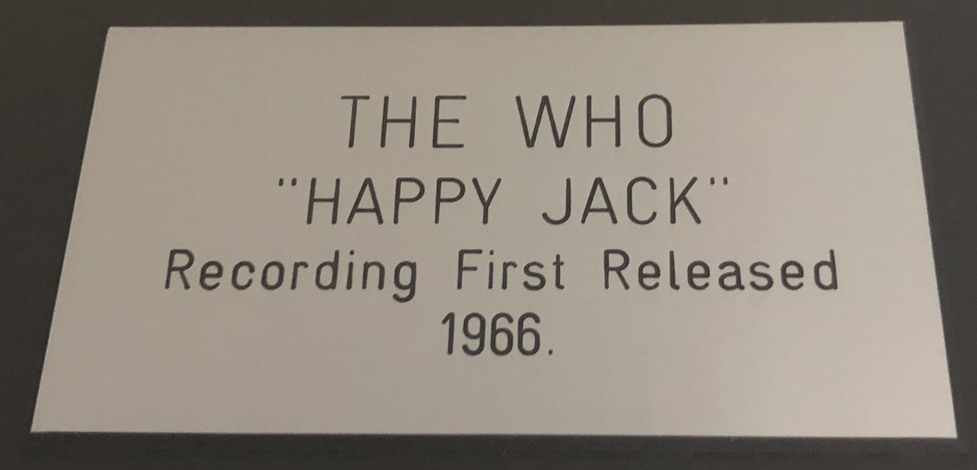 1 x Framed THE WHO Silver 7 Inch Vinyl Record - HAPPY JACK - Image 2 of 5