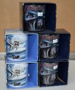 5 x Rock n Roll Themed Band Drinking Mugs - IRON MAIDEN - Includes Two Designs - Officially Licensed