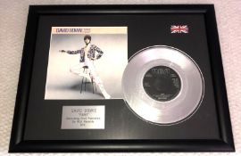 1 x Framed DAVID Silver 7 Inch Vinyl Record - FAME