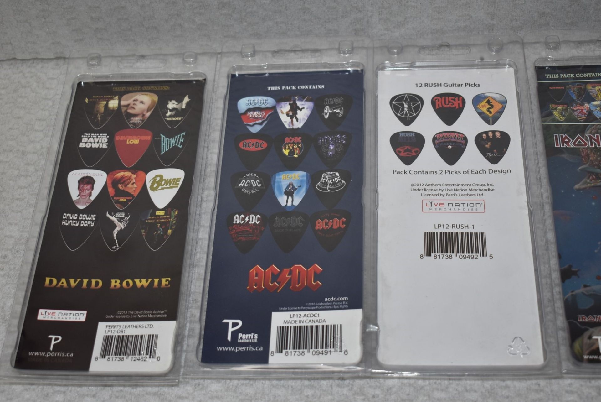 70 x Guitar Pick Multipacks By Perris - Bowie, Pink Floyd, Rush, Iron Maiden & ACDC - RRP £1,050 - Image 5 of 16