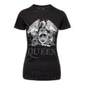 1 x QUEEN Official Merchandise Diamond Crest Logo Short Sleeve Men's T-Shirt - Size: Extra Large -