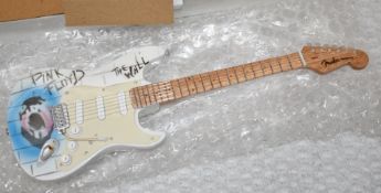 1 x Miniature Hand Made Guitar - Pink Floyd The Wall Fender Stratocaster - New & Unused - RRP £35