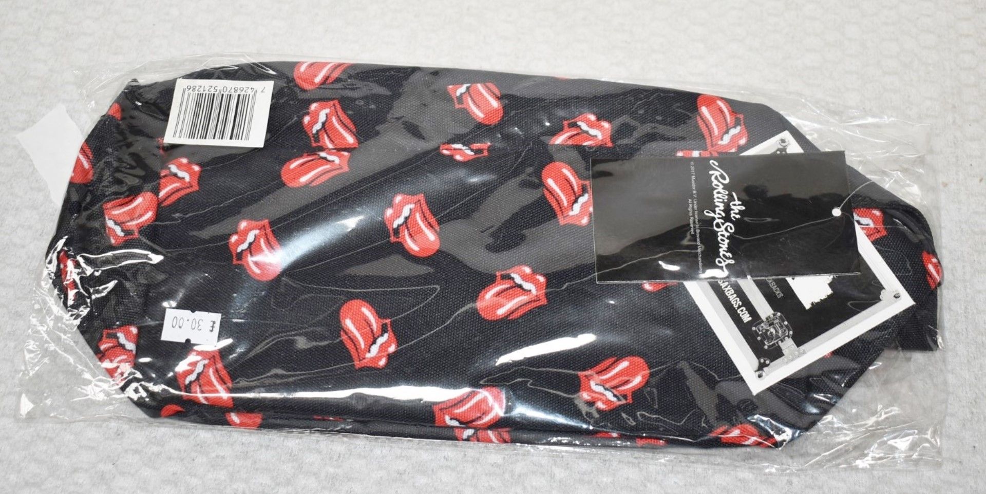 1 x Rolling Stones Travellers Wash Bag by Rock Sax - Iconic Tongue and Lips Logo - Officially - Image 3 of 6