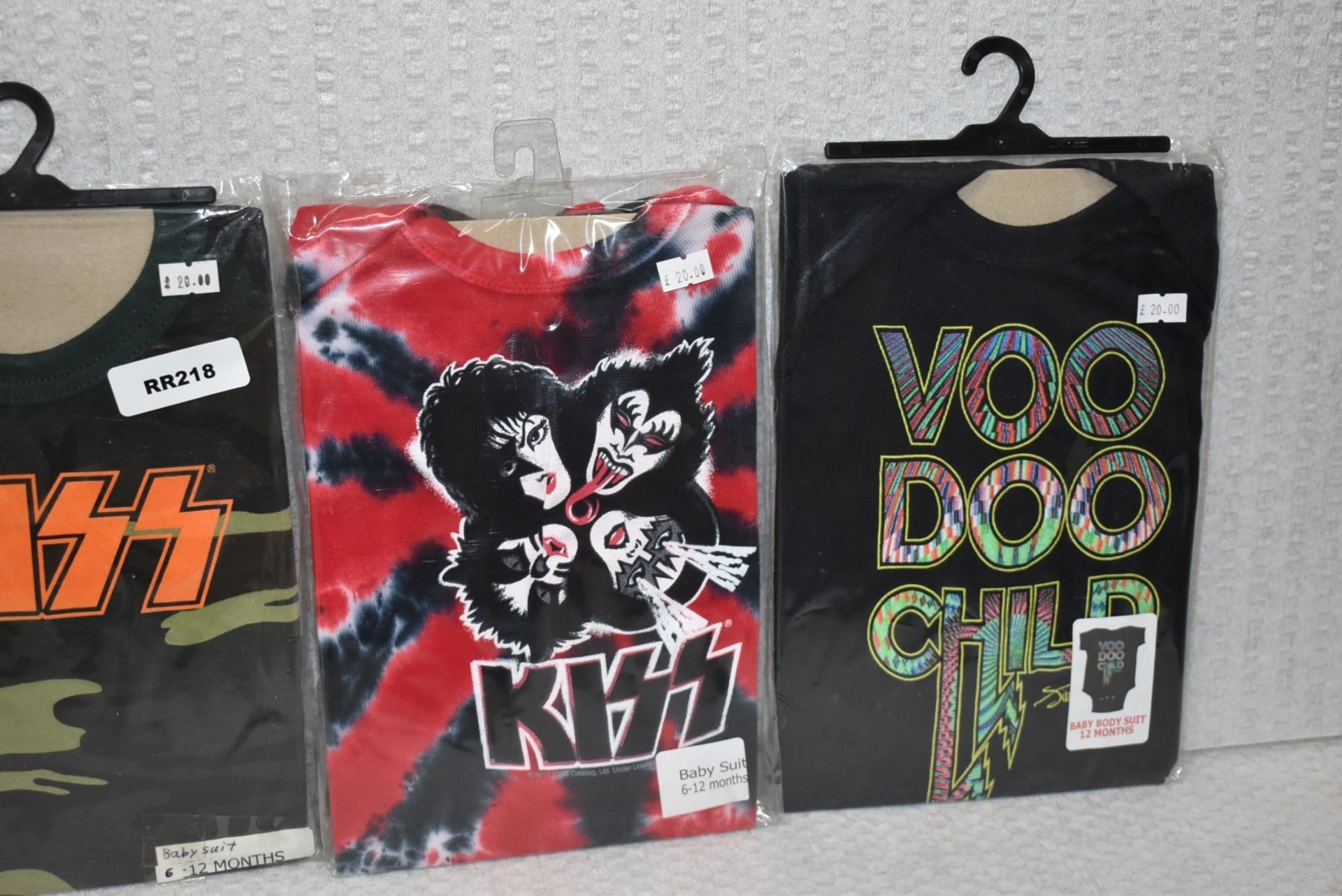 4 x Rock n Roll Themed Baby Suits - Ages 6-12 Months - Features Various Rock Bands - New - RRP £80 - Image 3 of 4