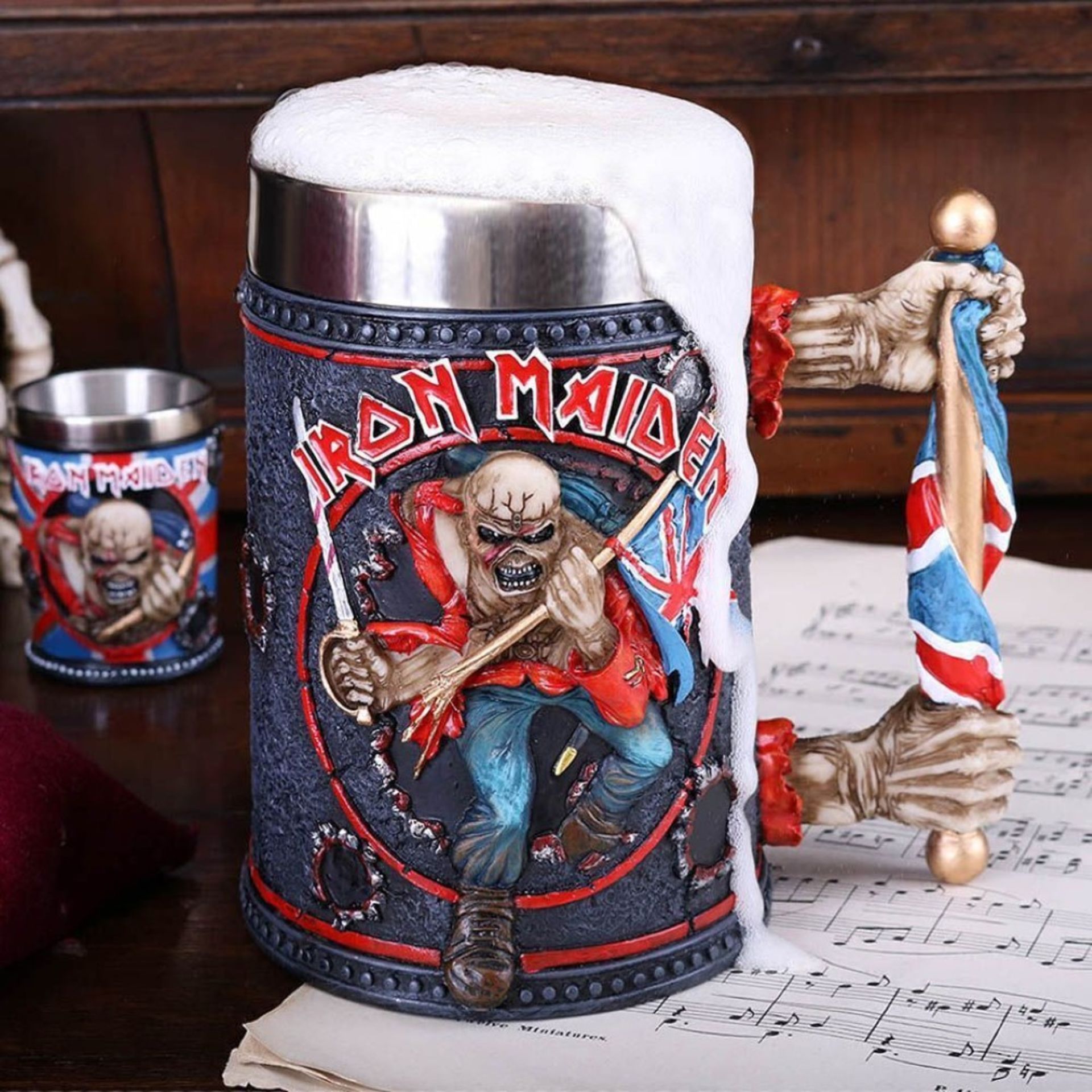 1 x Iron Maiden Officially Licensed Tankard Featuring Eddie the Trooper and Union Jack - RRP £60 - Image 11 of 11