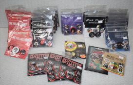 56 x Button Badge Sets Featuring Rolling Stones, Jimi Hendrix, Pink Floyd, Led Zeppelin - RRP £280