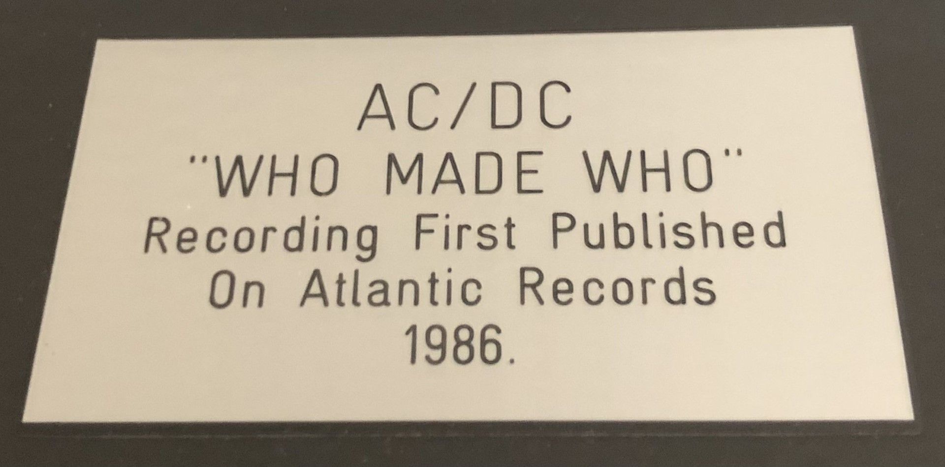 1 x Framed AC/DC Silver 7 Inch Vinyl Record - WHO MADE WHO - Image 3 of 5