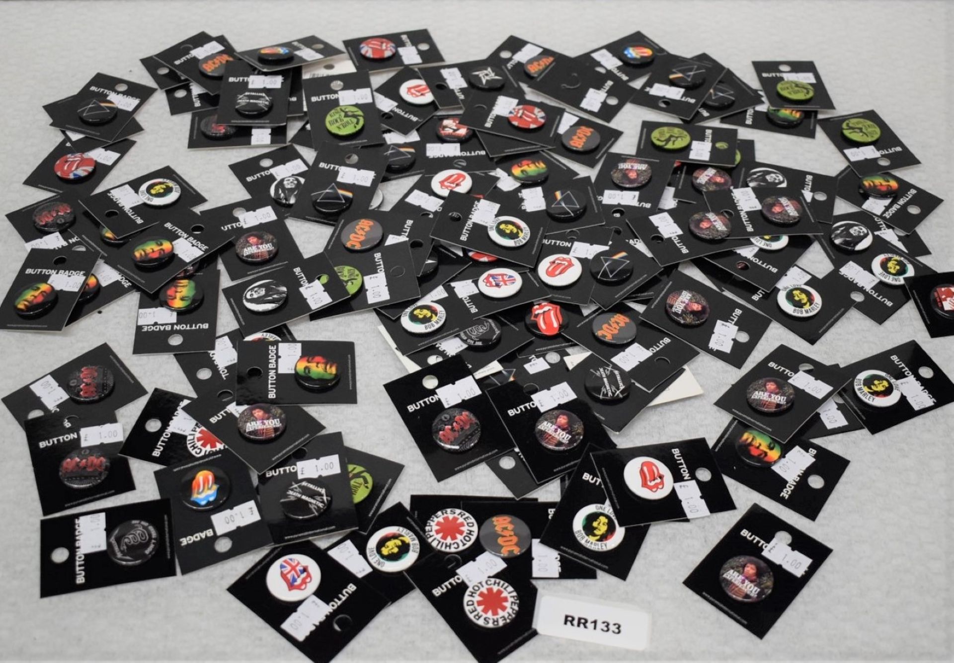 100 x Rock n Roll Button Badges By Pyramid - Various Bands - Licensed Merchandise - RRP £100 - Image 2 of 8