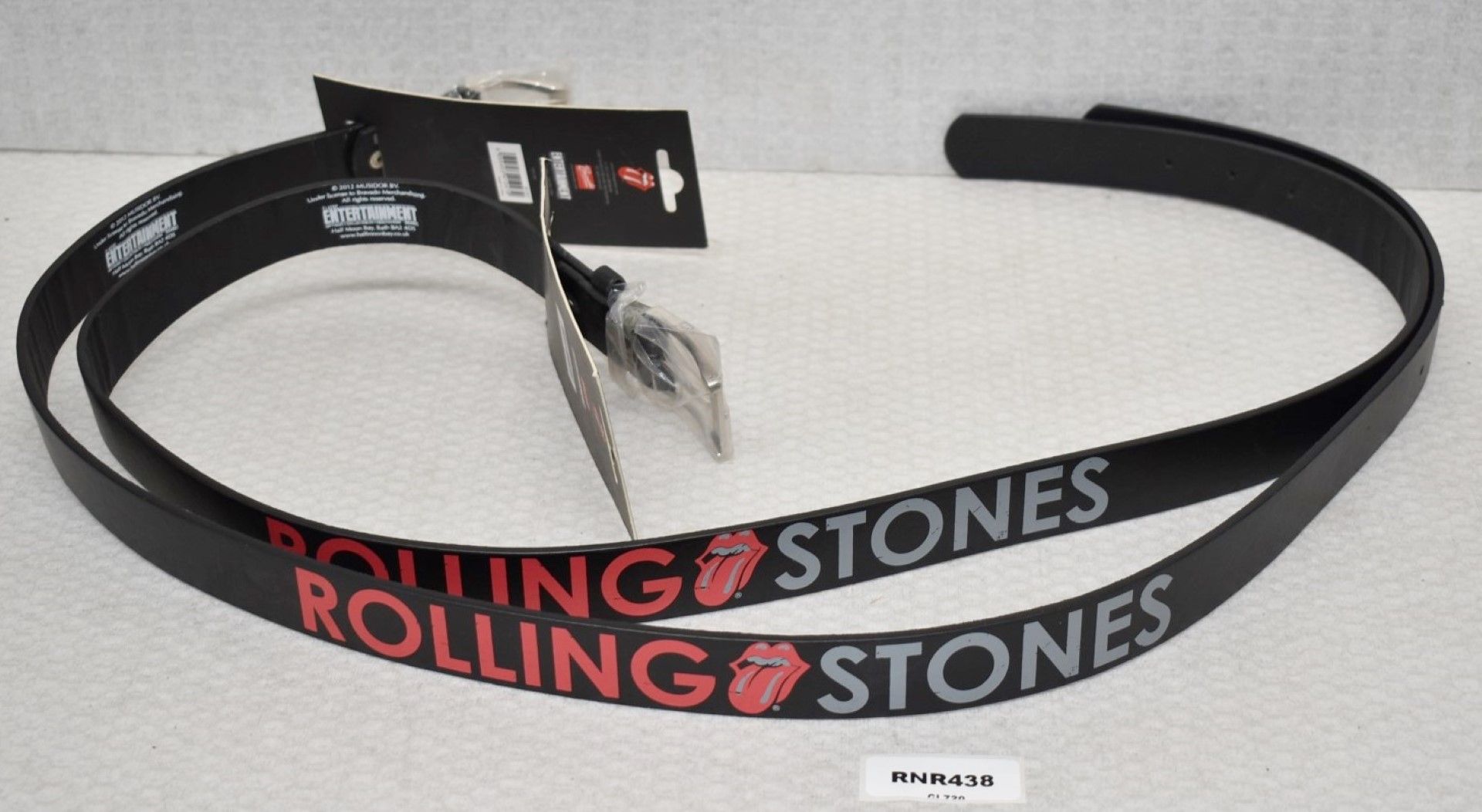 2 x Men's Rolling Stones Belts by Bravado - PU Leather - Iconic Tongue Logo - RRP £40 - Image 2 of 6