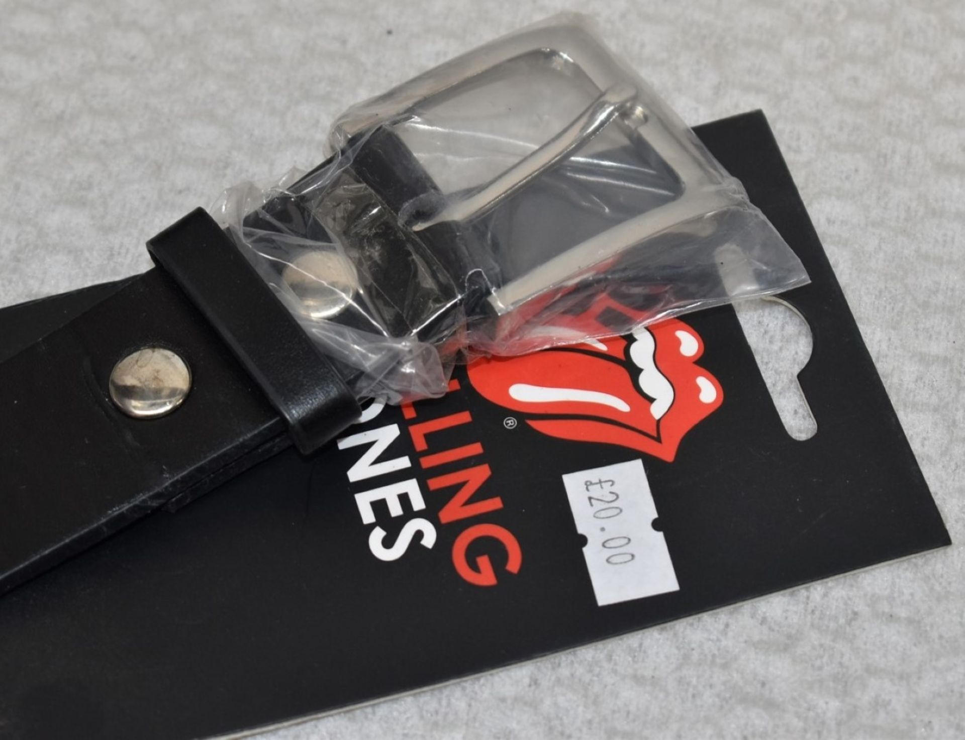 2 x Men's Rolling Stones Belts by Bravado - PU Leather - Iconic Tongue Logo - RRP £40 - Image 6 of 6