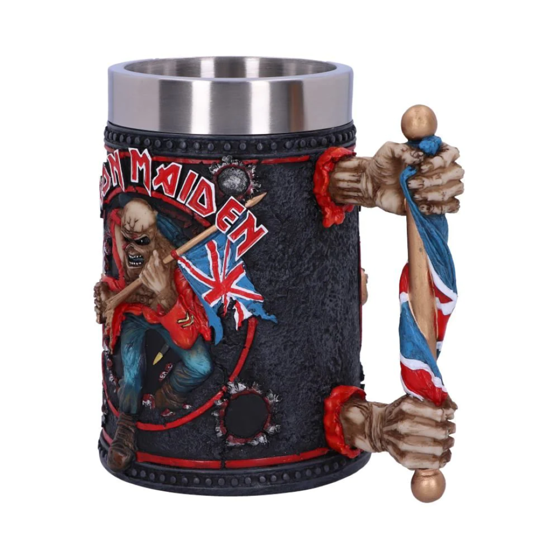 1 x Iron Maiden Officially Licensed Tankard Featuring Eddie the Trooper and Union Jack - RRP £60 - Image 7 of 11