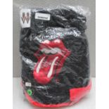 1 x Rolling Stones Children's Bathrobe - Size: Large - Features the Iconic Tongue and Lips Logo on