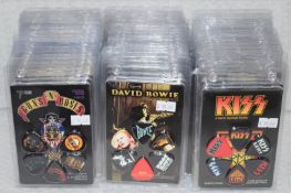 50 x Assorted Guitar Pick Multipacks By Perri's - David Bowie, Pink Floyd & Iron Maiden - RRP £500
