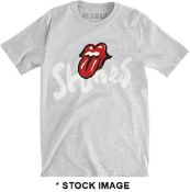 1 x THE ROLLING STONES Official Merchandise No Filter Brush Strokes Short Sleeve Men's T-Shirt by