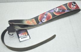 1 x Kiss Leather Guitar Strap by Perri's - Officially Licensed Merchandise - RRP £40 - New &