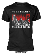 1 x THE CLASH Bangkok Combat Rock Red and Black Logo Short Sleeve Men's T-Shirt by Gildan - Size: